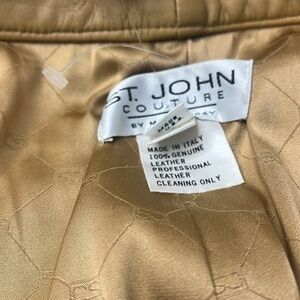 ST. JOHN COUTURE by Marie Gray 100% LEATHER COUTURE PANTS